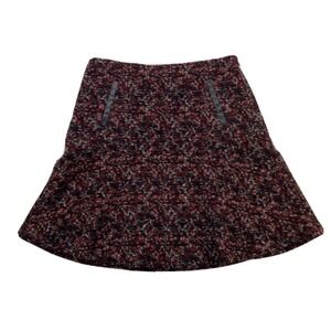 Ann Taylor Womens Size 4‎ Lined Geometric Pattern A-Line Circle 86% Wool Skirt